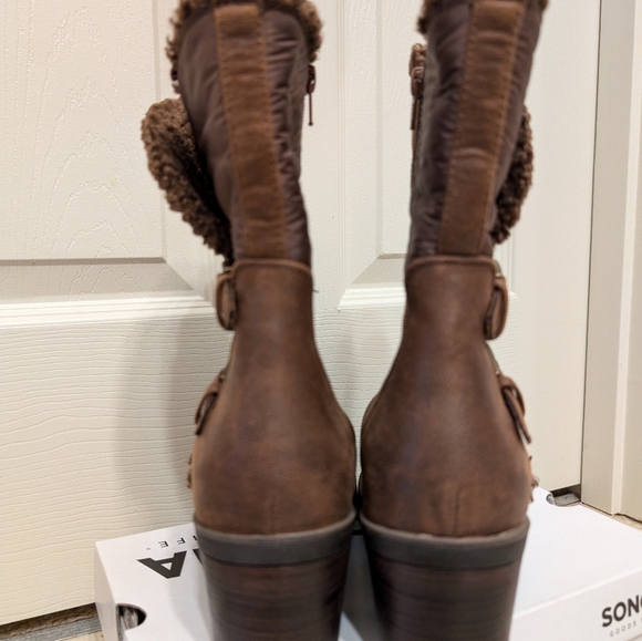 Baretraps Tevin Women's Faux- Leather block heel  mid calf boot Size 11 - Picture 6 of 8